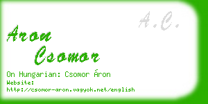 aron csomor business card